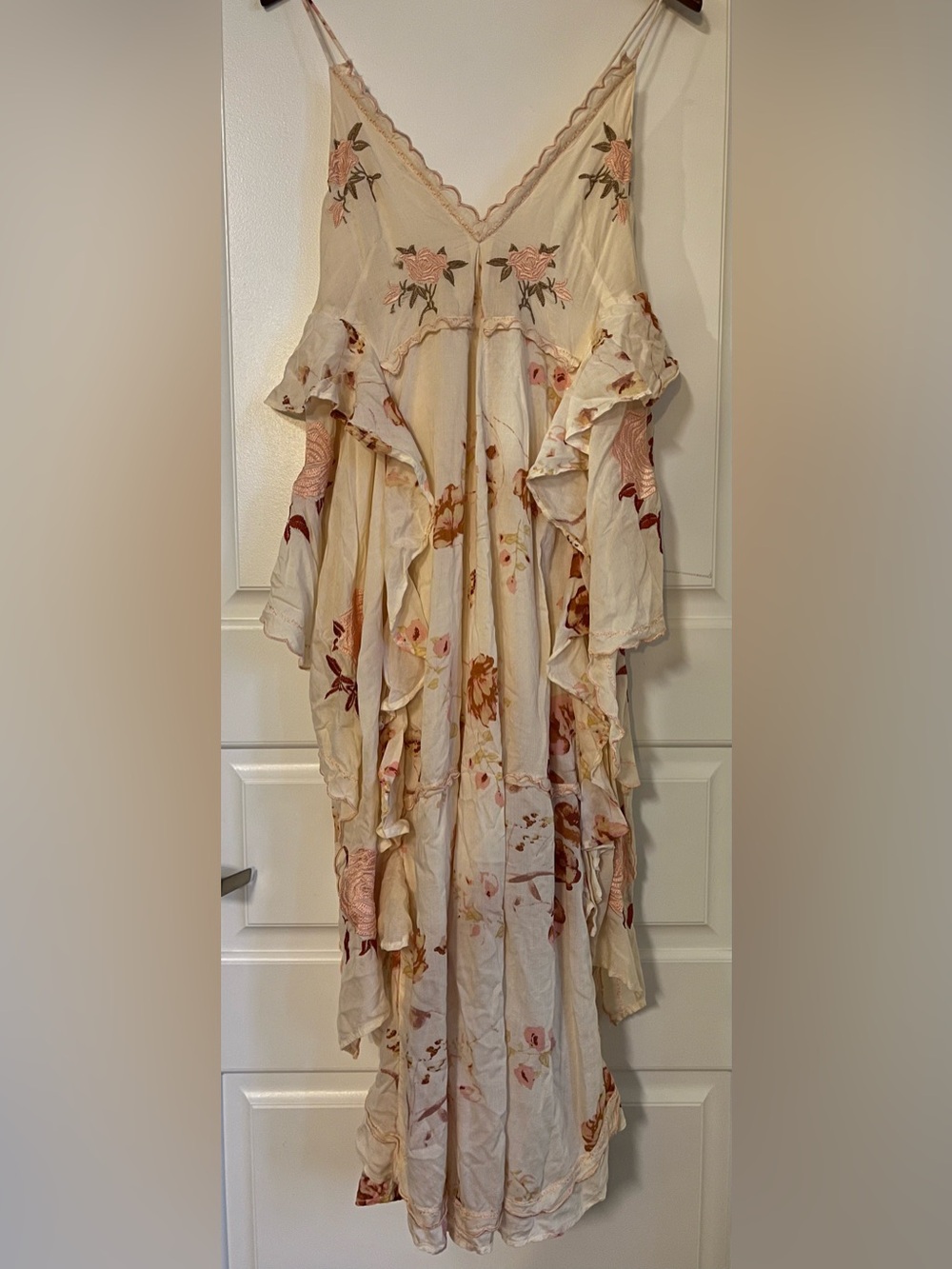 NWOT Free People Aubrey Embroidered Maxi Dress - Picture 7 of 15